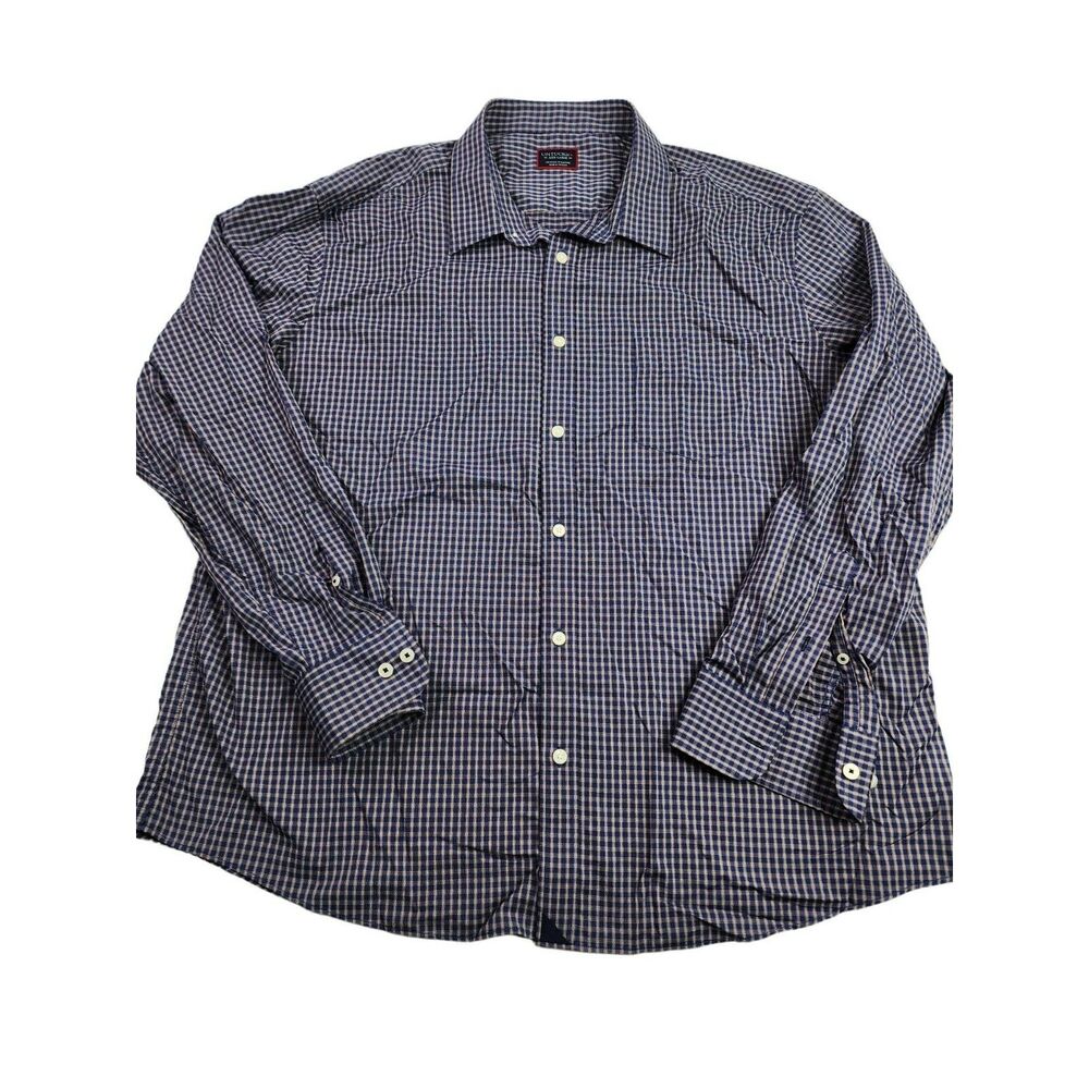 UNTUCKit Mens‎ XXXL 3XL Purple Nylon Button Front Long Sleeve Shirt